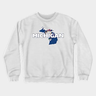 Michigan Colored State Crewneck Sweatshirt